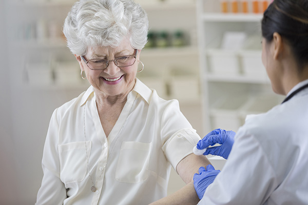 Patient receiving vaccination